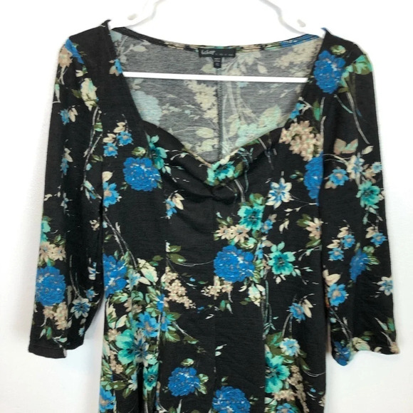 BeBop Juniors Floral Sweetheart A-Line Dress - Picture 5 of 7